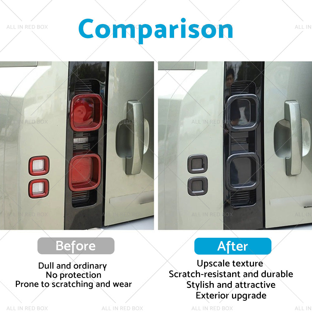 {{ Smoked Blackened Tail Light Cover Suitable For Land Rover Defender 90 110 20-22 }} - Buy Car Parts Online at {{ Kaka Auto Parts }}.