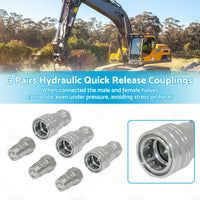 {{ 3 SETS 1 or 2 inch  BSP HYDRAULIC ISO POPPET QUICK RELEASE COUPLINGS COUPLERS TRACTOR }} - Buy Car Parts Online at {{ Kaka Auto Parts }}.