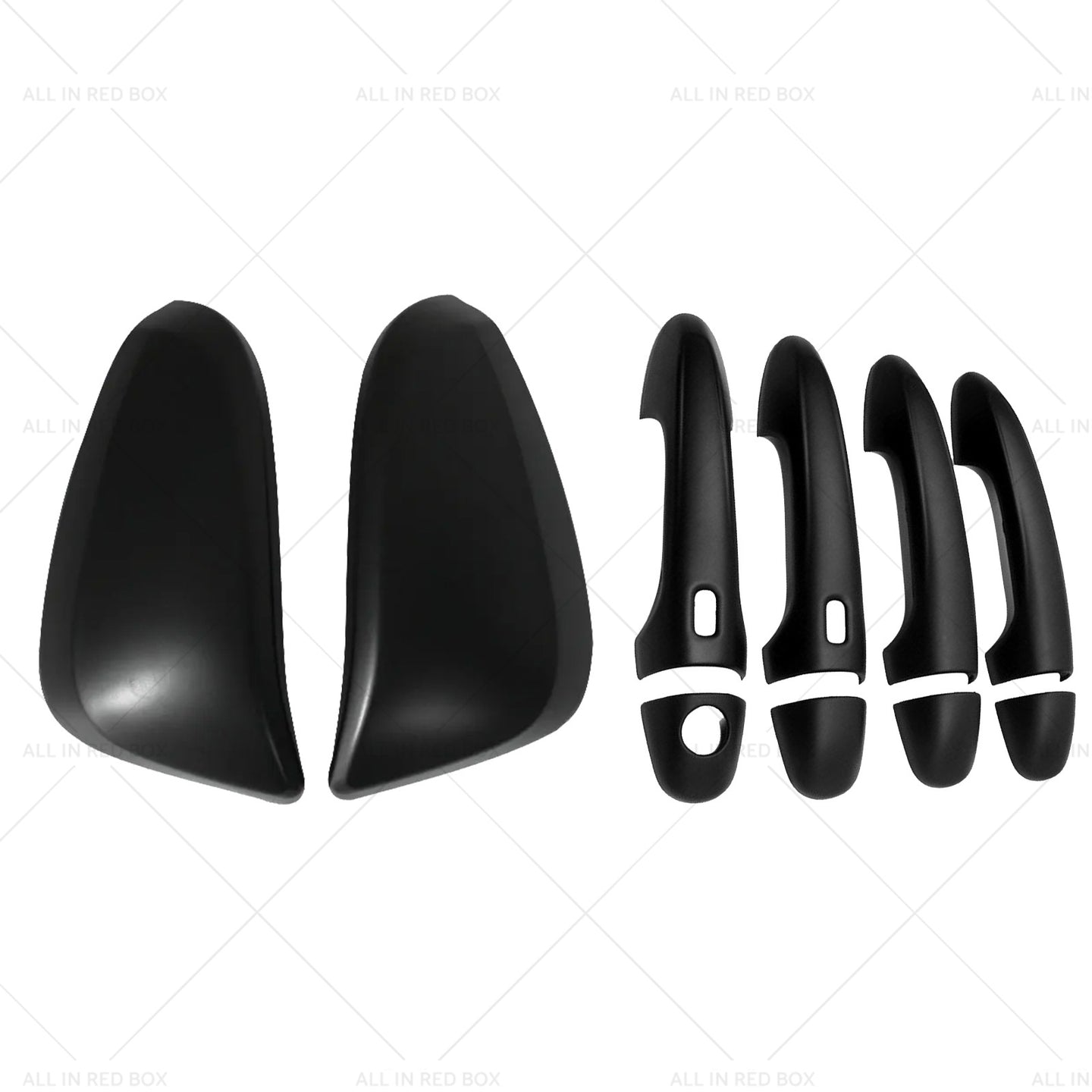 {{ Black Mirror Covers  Door Handles Kit Suitable for Toyota Hilux 2015 - 2023 }} - Buy Car Parts Online at {{ Kaka Auto Parts }}.