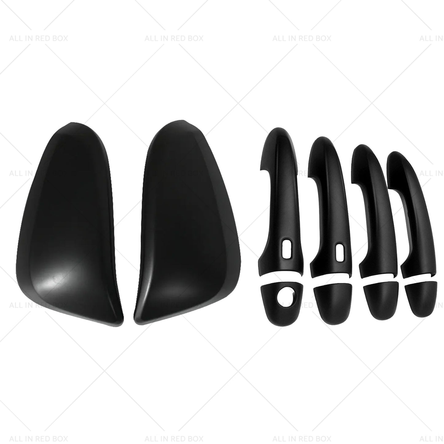 {{ Black Mirror Covers  Door Handles Kit Suitable for Toyota Hilux 2015 - 2023 }} - Buy Car Parts Online at {{ Kaka Auto Parts }}.