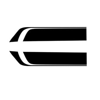 compare product 2x Wide Black Racing Car Hood Stripe Decals Vinyl Bonnet Stickers Suitable For Universal Cars