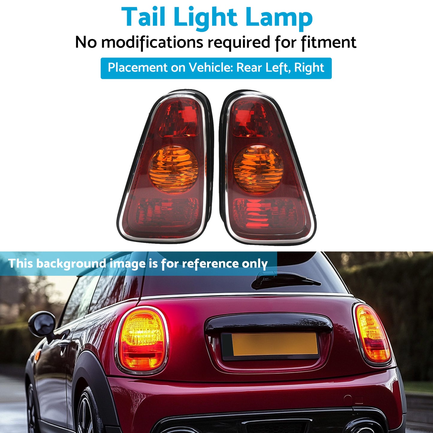 {{ Pair LH+RH Hand Tail Light Lamp Suitable For Mini Cooper Hatch R50 2001-2004 }} - Buy Car Parts Online at {{ Kaka Auto Parts }}.