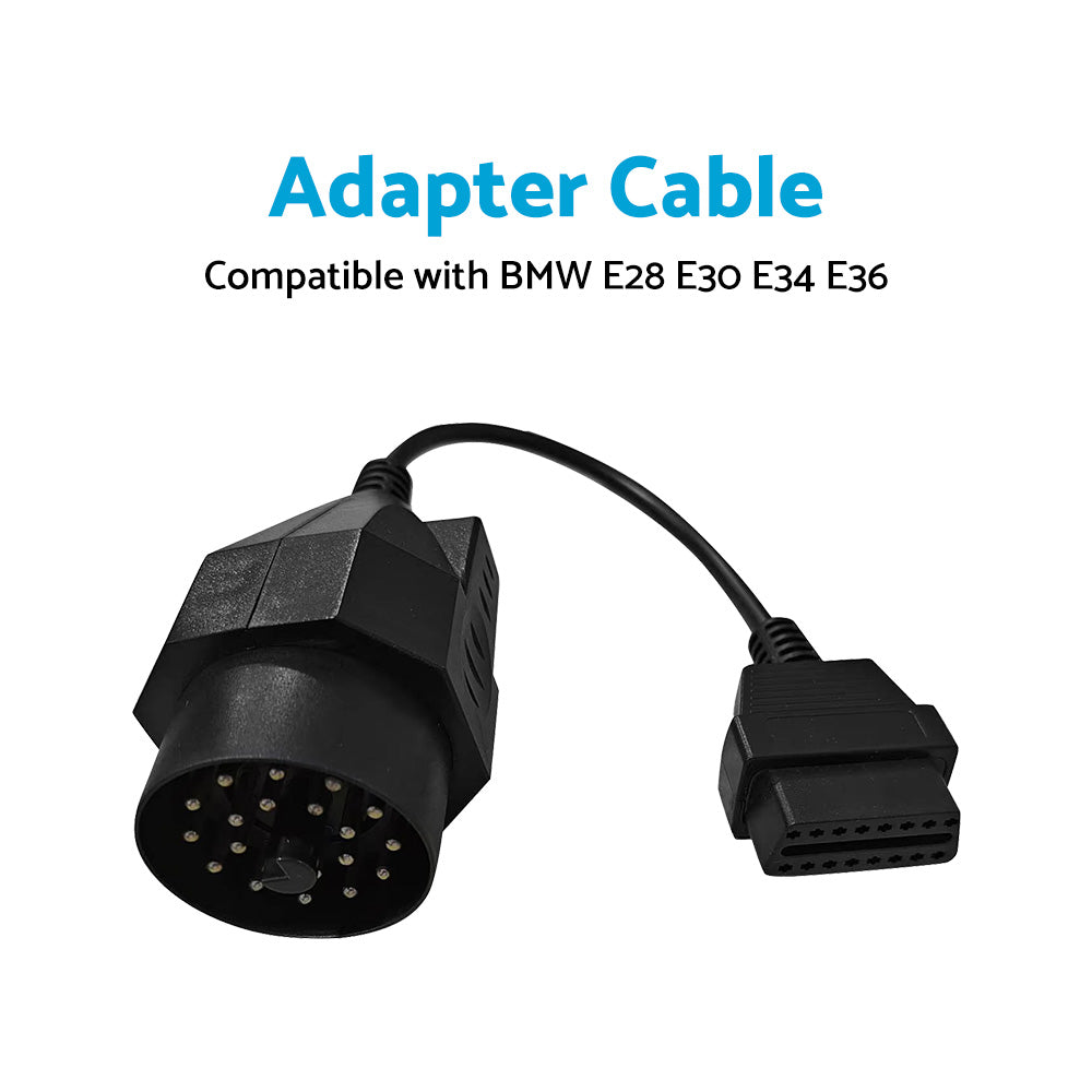 {{ 20 Pin to 16 Pin OBD2 Adapter Diagnostic Connector Cable for BMW E36 E38 E39 E46 }} - Buy Car Parts Online at {{ Kaka Auto Parts }}.