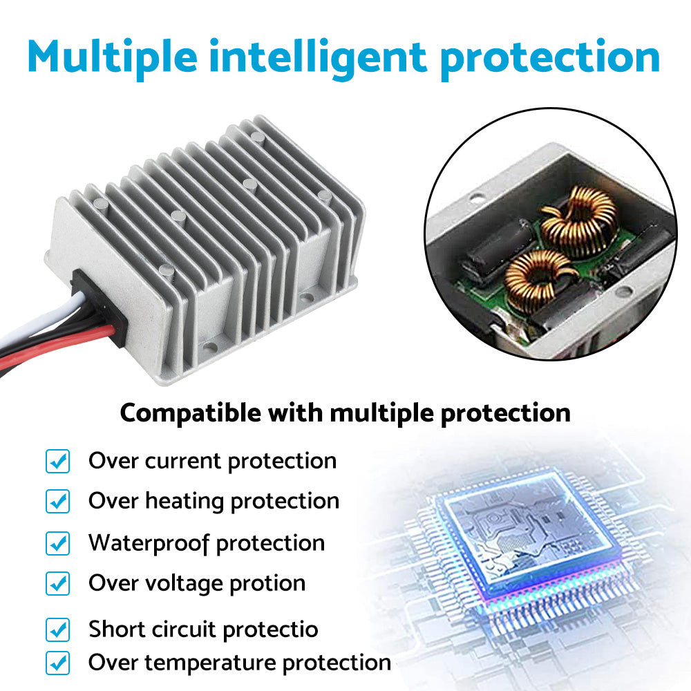 Waterproof DC 12V to DC 48V 8A Step-Up Booster Power Converter Regulator