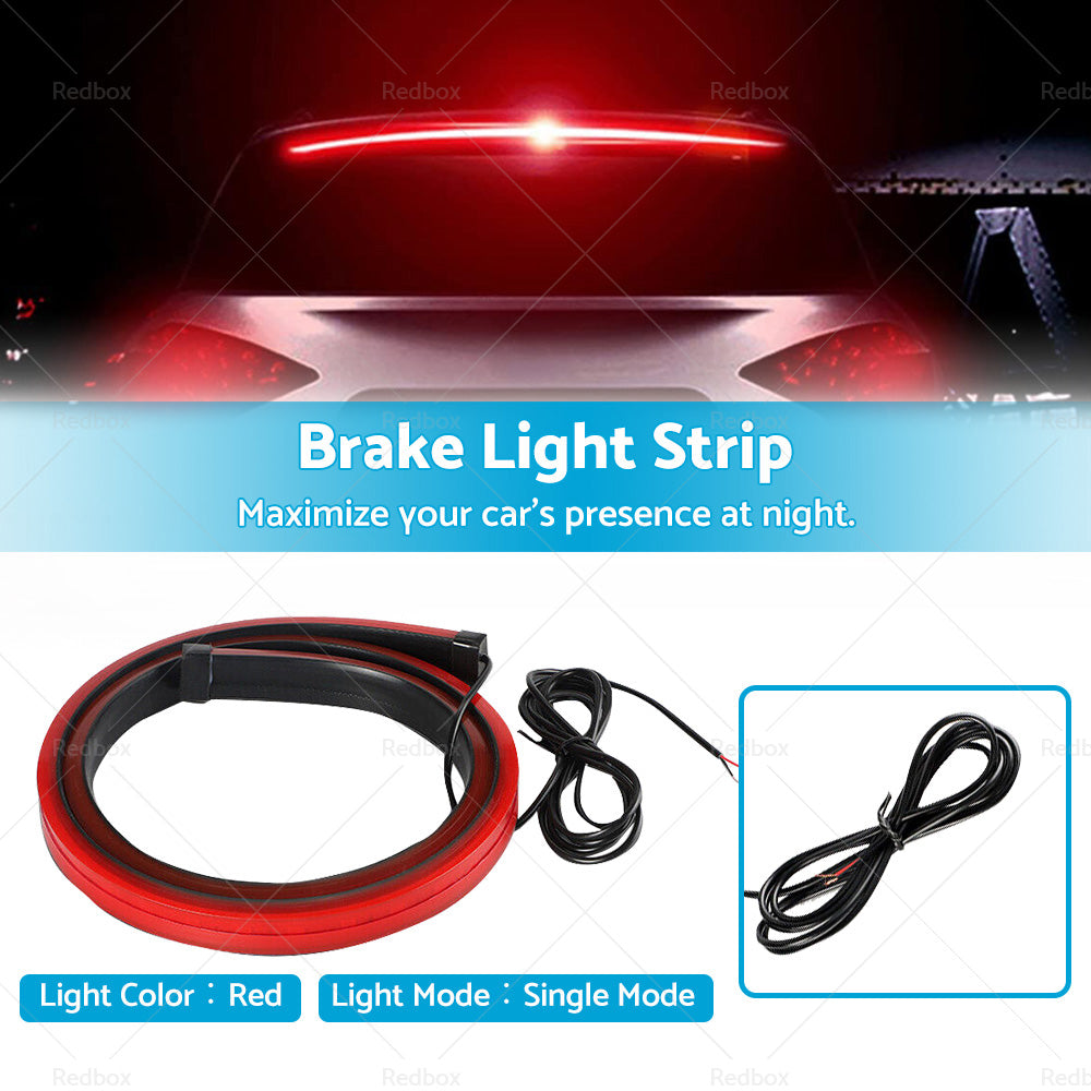 {{ 1M Red LED Car High Mount Third Brake Stop Rear Tail Light Bar Strip Universal }} - Buy Car Parts Online at {{ Kaka Auto Parts }}.