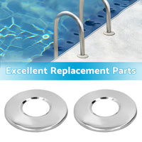 Ladder Accessories 2Pcs Stainless Steel Bumpers Escutcheon Handrail Pool Covers