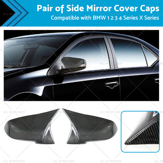 {{ Carbon Fibre Side Mirror Cover Caps Suitable for  BMW F20 F21 F22 Series 1 2 3 4 }} - Buy Car Parts Online at {{ Kaka Auto Parts }}.