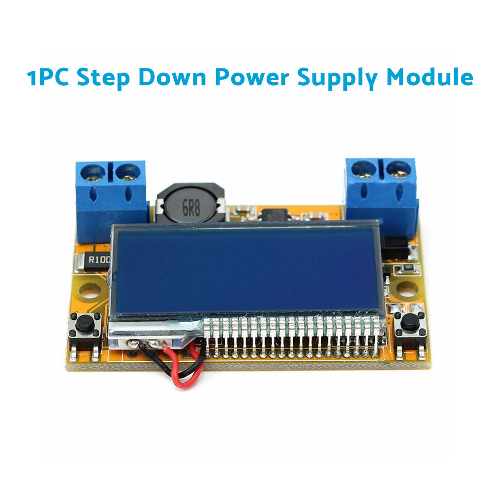 DC-DC Adjustable Buck Converter Step-Down Power Supply Module with LCD and Protective Shell