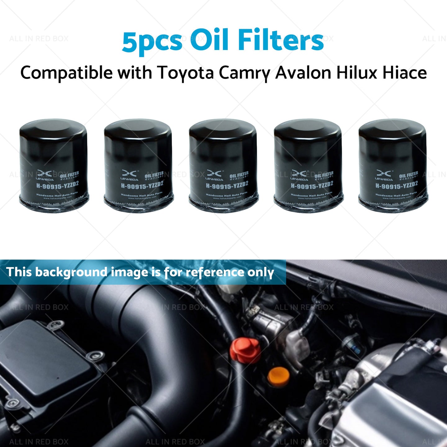 {{ 5x Oil Filter Suitable for Toyota Camry Avalon Hilux Hiace 90915-YZZD2 1KDFTV }} - Buy Car Parts Online at {{ Kaka Auto Parts }}.