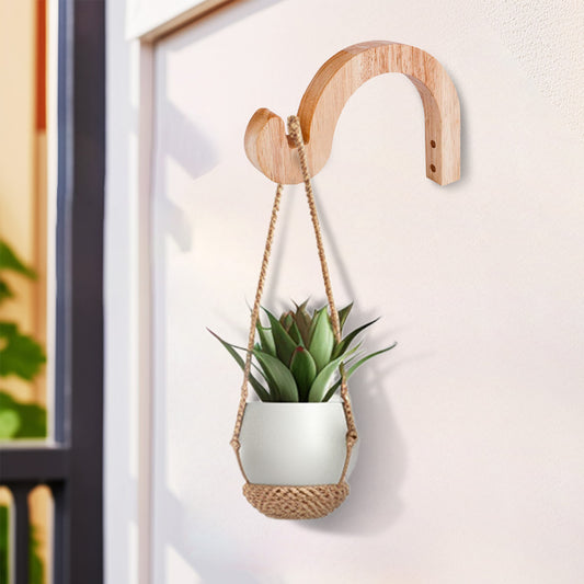 Plant Hanger Hanging Plant Hook Wooden Hanging Basket Wall Plant Hook Flower Pot