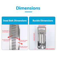 304 Stainless Steel Worm Clamp Hose Clamps with Fasteners Suitable For DIY Adjustable Use