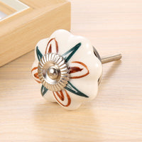 6 Pcs Cupboard Door Knobs Handles Drawer Pull Vintage Ceramic Knob Shabby Chic