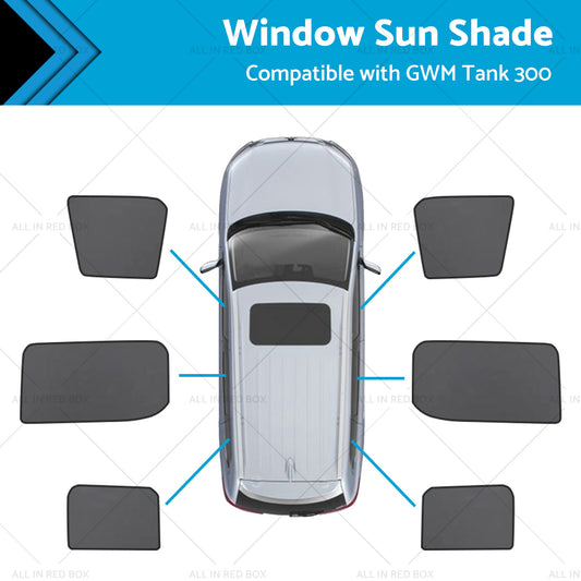 {{ Car Window Mesh Blind Suitable For GWM Tank 300 2023-2024 Magnetic Sun Shade }} - Buy Car Parts Online at {{ Kaka Auto Parts }}.