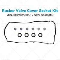 {{ Rocker Valve Cover Gasket Kit Silicone Suitable For Honda Integra DC5 K20A K20Z }} - Buy Car Parts Online at {{ Kaka Auto Parts }}.