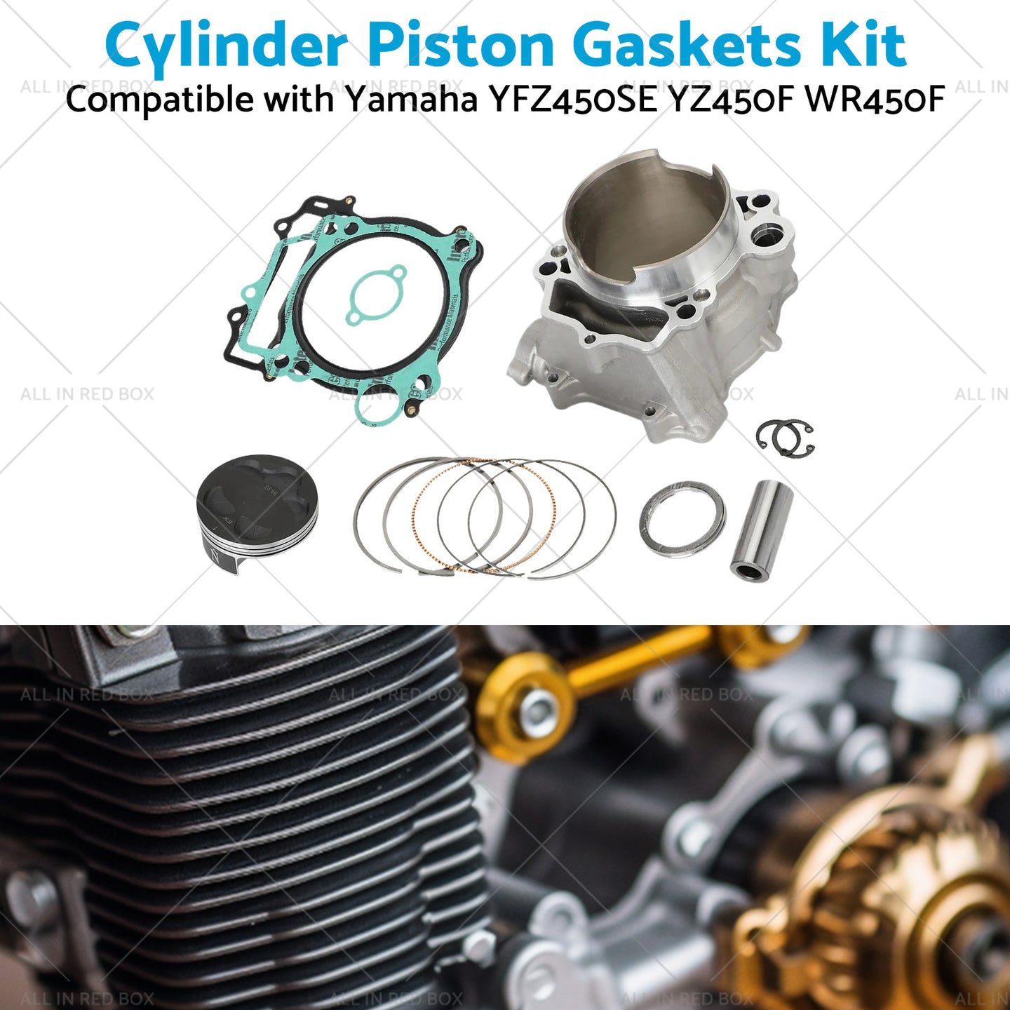 {{ 2S2-11631-20 95mm STD Cylinder Piston Kit for Yamaha YFZ450 04-09 YFZ450SE }} - Buy Car Parts Online at {{ Kaka Auto Parts }}.
