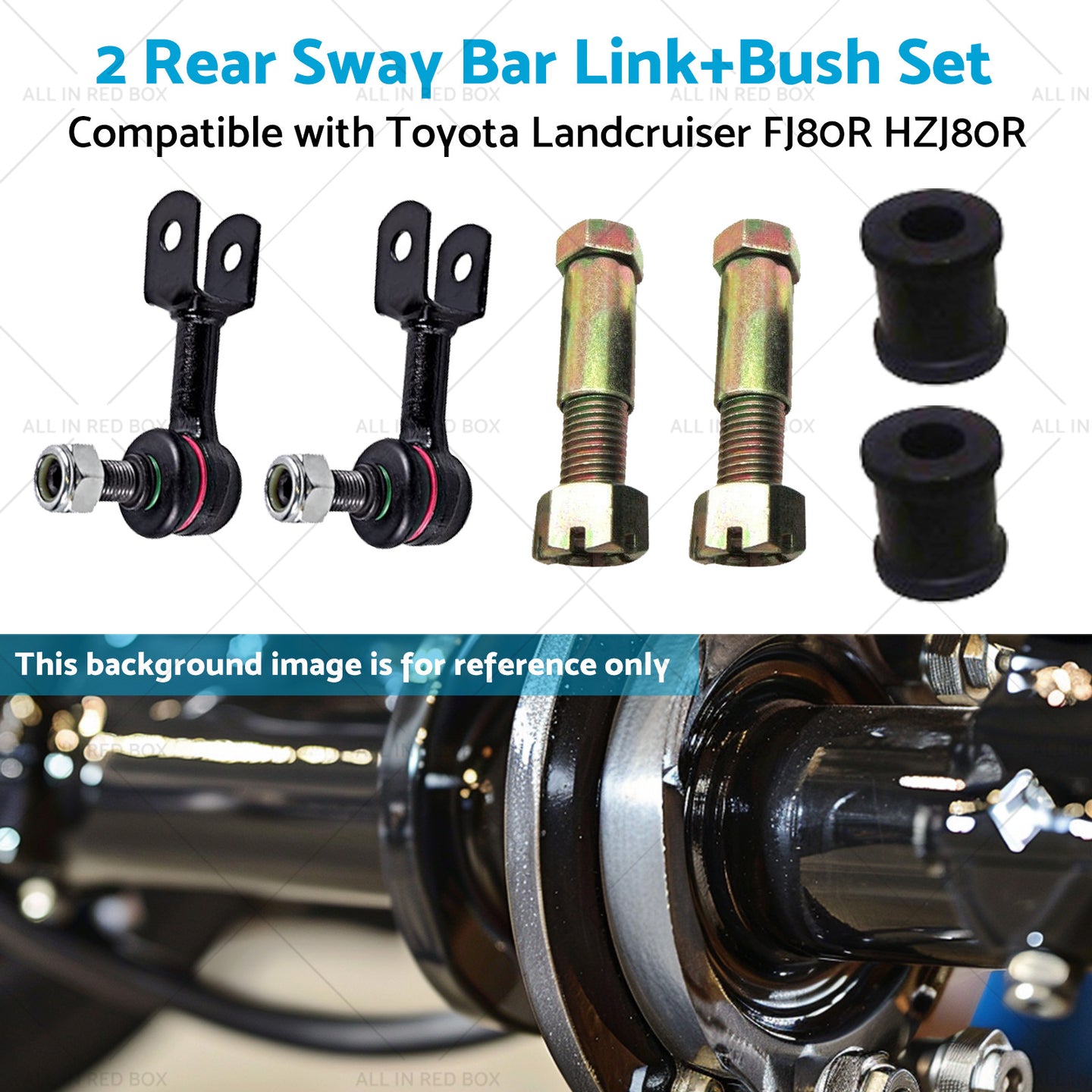 {{ 2 Set Rear Sway Bar LinkBush Suitable for 92-19 Toyota Landcruiser FJ80R HZJ80R }} - Buy Car Parts Online at {{ Kaka Auto Parts }}.