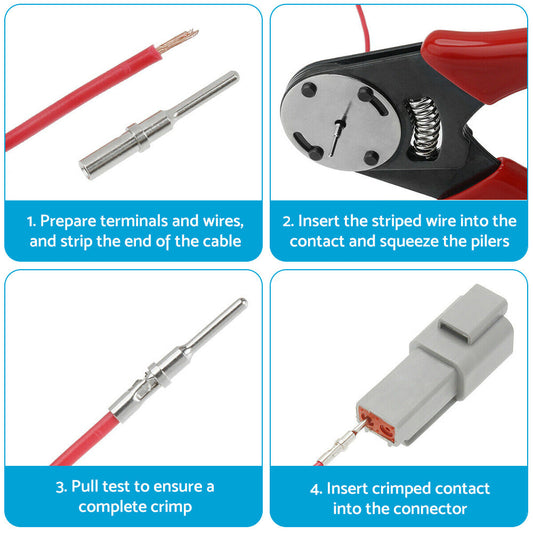 10x Deutsch DT2 Way Male and Female Pin Sets Electrical Connector Plug Waterproof