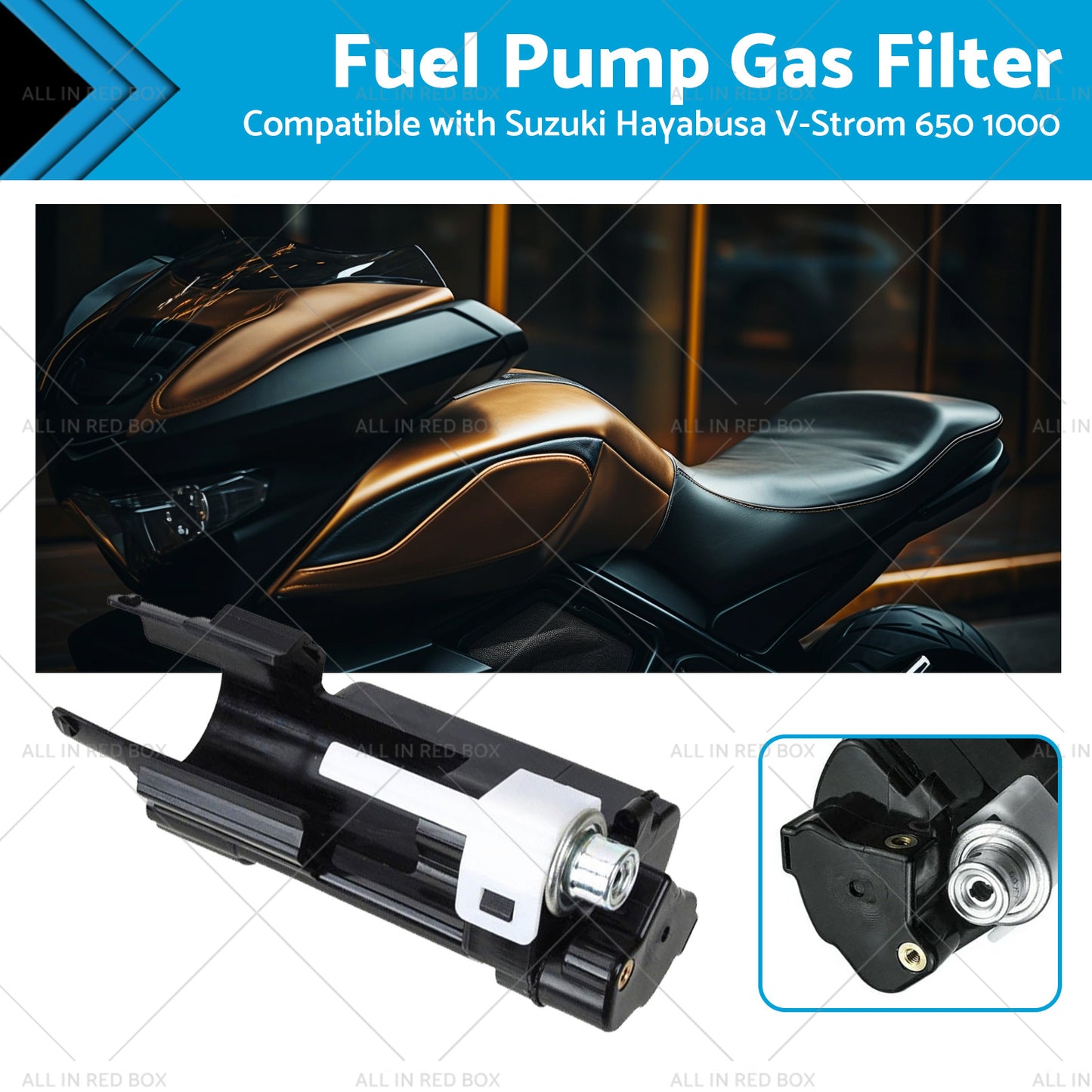 {{ 1x Fuel Pump Gas Filter Suitable for Suzuki Hayabusa V-Strom 650 1000 2002-2012 }} - Buy Car Parts Online at {{ Kaka Auto Parts }}.