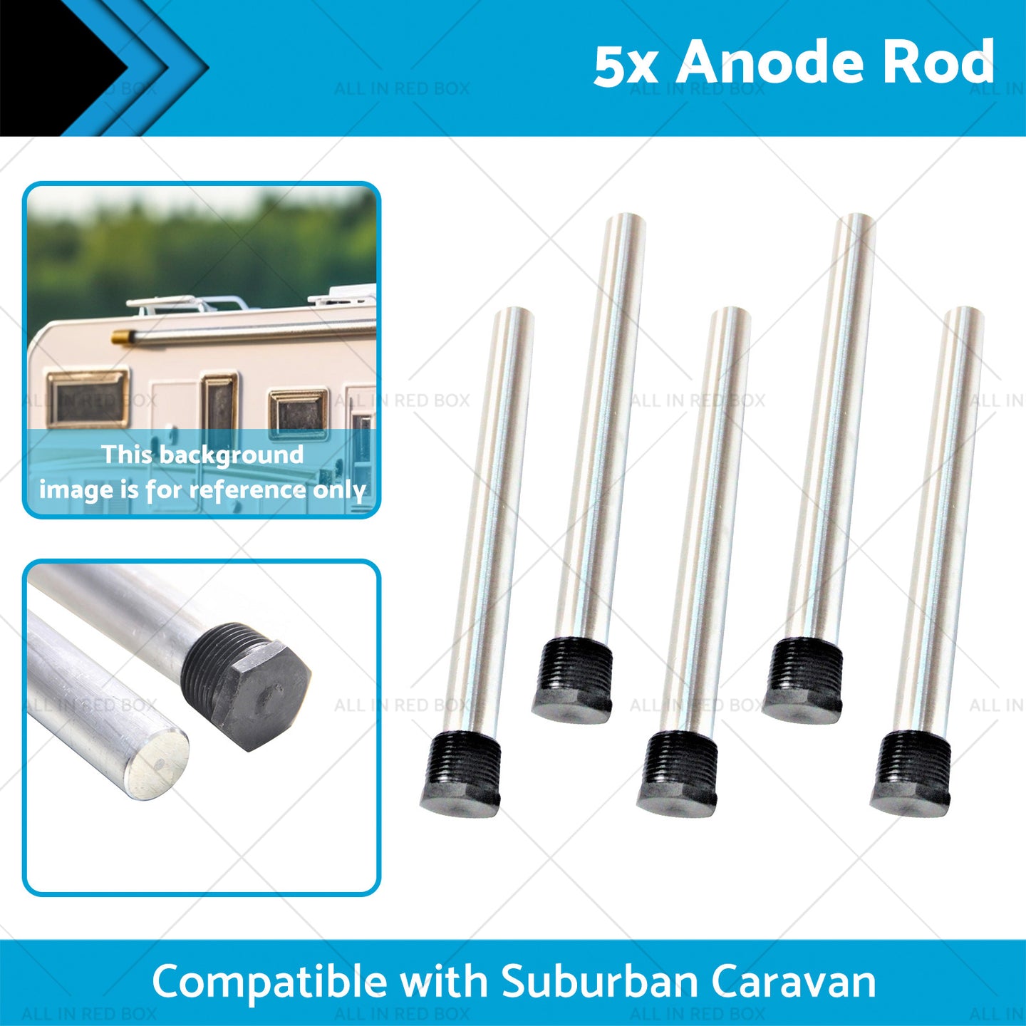 {{ 5x Anode Rods Suitable for Suburban Caravan Anodes SW6DEA Hot Water Service }} - Buy Car Parts Online at {{ Kaka Auto Parts }}.