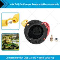 {{ 48V Golf Car Charger Receptacle and Fuse Assembly Suitable for Club Car DS 2000-Up }} - Buy Car Parts Online at {{ Kaka Auto Parts }}.