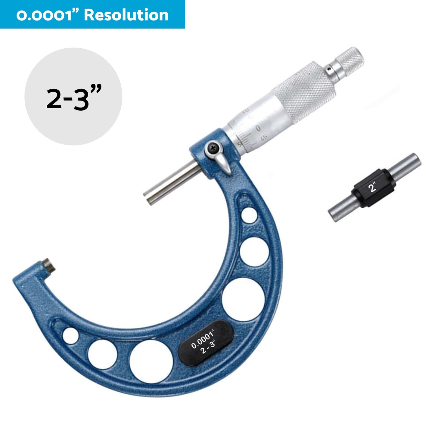 Outside Micrometer Set 0-4 inch With Calibration Standards and Wrench Accuracy Tool