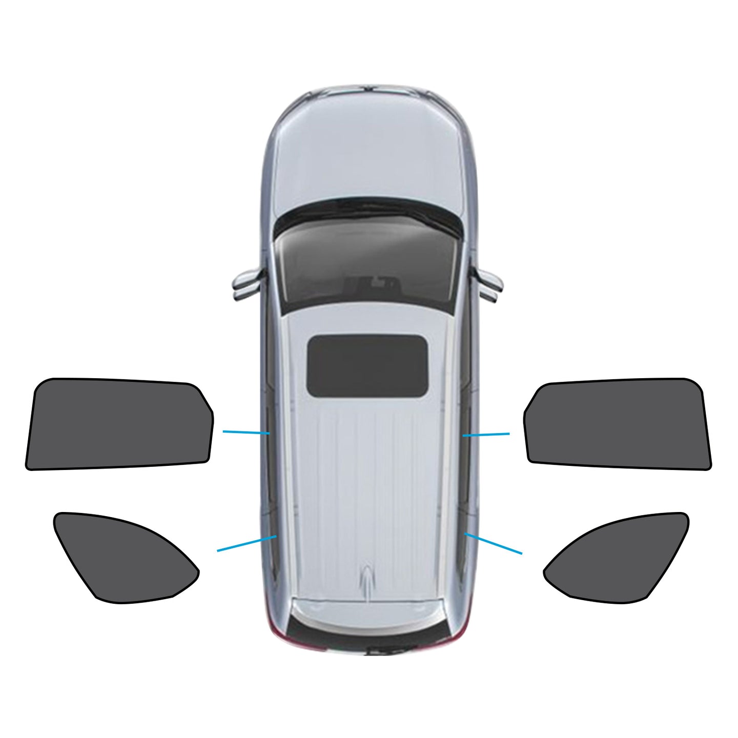 {{ Triangular & Rear Window Sun Shades Suitable for Mazda CX-9 16-25 UVA Protection }} - Buy Car Parts Online at {{ Kaka Auto Parts }}.
