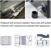 {{ AN10 Male Aluminium weld on JIC bungs x 2 fitting -10AN JXSS032-10-A }} - Buy Car Parts Online at {{ Kaka Auto Parts }}.