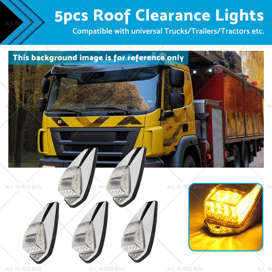 {{ 5pcs 12V LED Cab Marker Top Roof Light Suitable For Trucks Peterbilt Kenworth }} - Buy Car Parts Online at {{ Kaka Auto Parts }}.