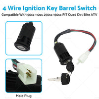 {{ 4 Wire Ignition Key Barrel Switch 50cc 110cc 125cc 250cc PIT Quad Dirt Bike ATV }} - Buy Car Parts Online at {{ Kaka Auto Parts }}.