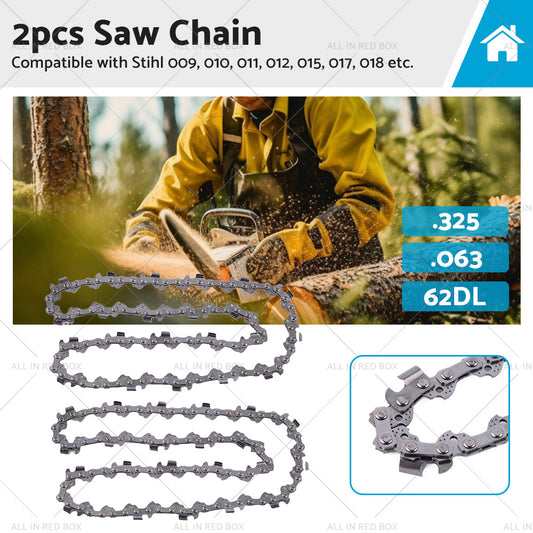 {{ 2PCS Pro Chainsaw Chain 62DL 325 063 Semi Chisel Suitable for Stihl MS230C MS250 }} - Buy Car Parts Online at {{ Kaka Auto Parts }}.