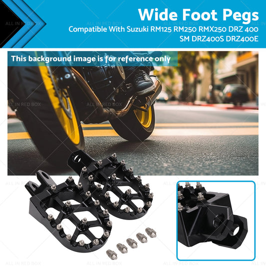 {{ Wide Foot Pegs Suitable For Suzuki RM125 RM250 RMX250 DRZ 400 SM DRZ400S DRZ400E }} - Buy Car Parts Online at {{ Kaka Auto Parts }}.