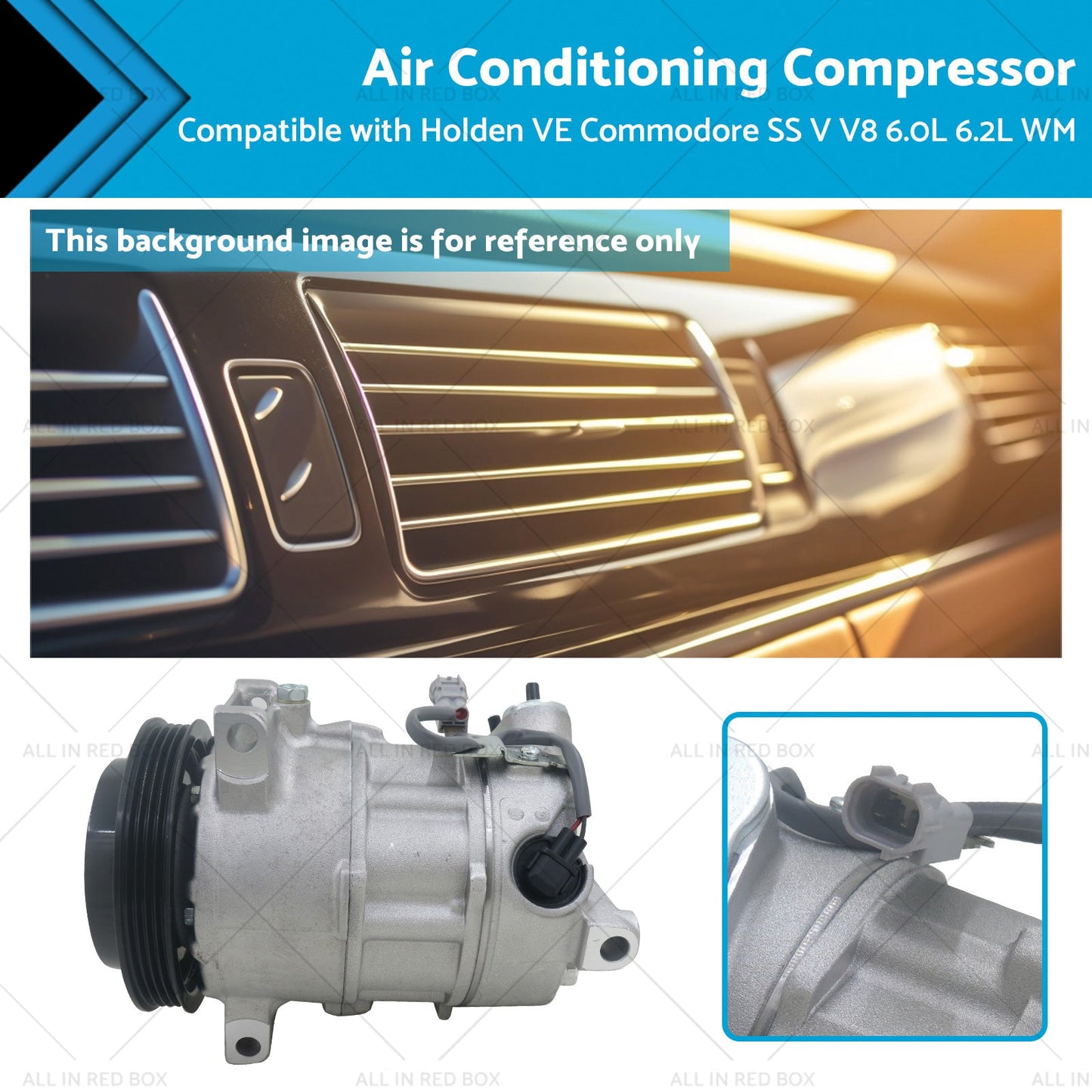 Air Conditioning Compressor Suitablefor Holden VE Commodore SS V V8 6. 0L 6. 2L WM