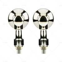 {{ 4x Chrome Motorcycle Turn Signal Lights Amber Indicators Blinker Universal Bulb }} - Buy Car Parts Online at {{ Kaka Auto Parts }}.
