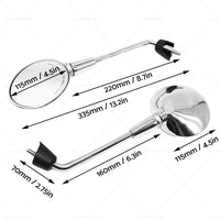{{ Left  and  Right Rearview Mirror Chrome Suitable For Vespa Primavera 50 125 150 }} - Buy Car Parts Online at {{ Kaka Auto Parts }}.