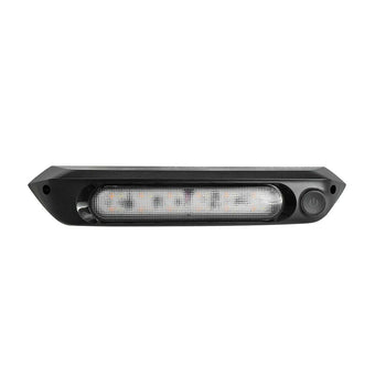 compare product 287mm Black Dual LED Bug Light 12V Awning Light with On/Off Switch Amber & White Lights