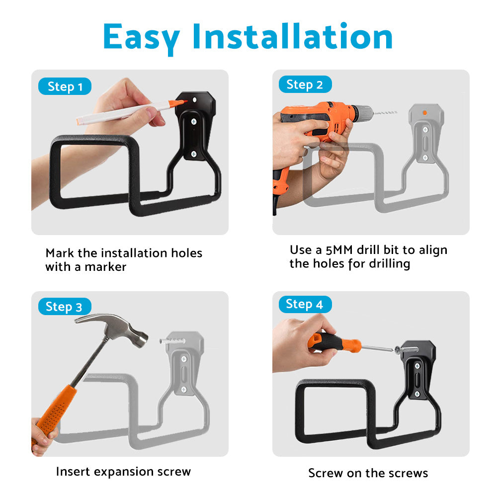{{ Wall Mount Metal Hose Holder Organizer Hook Hanger for Water Hose Garage Hose }} - Buy Car Parts Online at {{ Kaka Auto Parts }}.