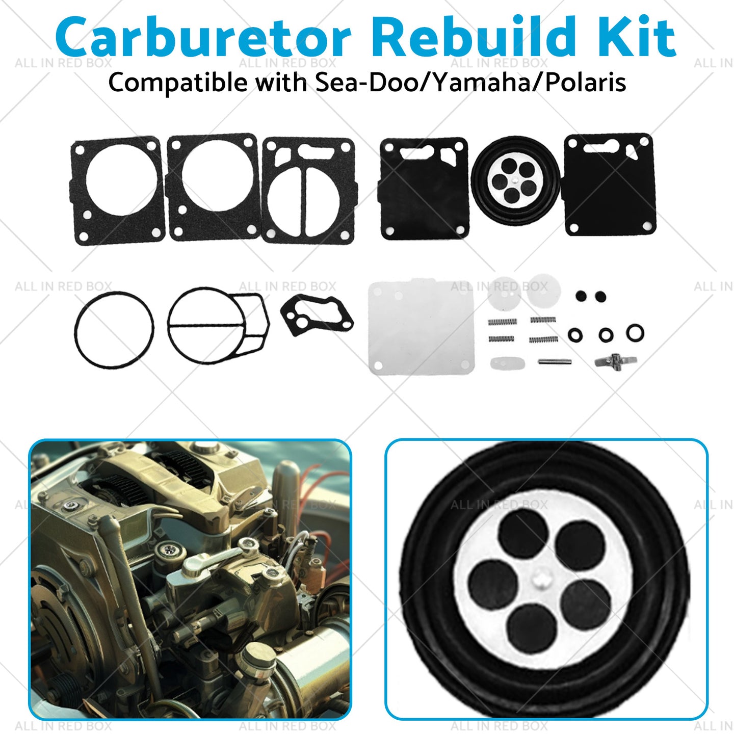 {{ Carburetor Carb Rebuild Repair Jet Kit Suitable Sea-Doo SP SPI SPX HX GS GSI GSX }} - Buy Car Parts Online at {{ Kaka Auto Parts }}.