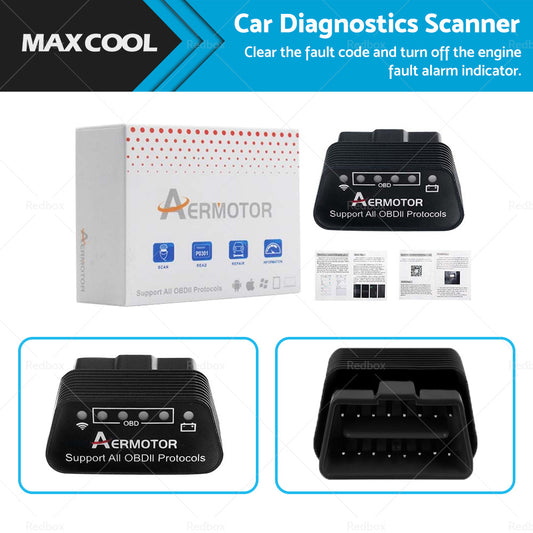 {{ ELM327 WiFi OBD2 Car Diagnostics Scanner Code Reader Suitable For iOS Android }} - Buy Car Parts Online at {{ Kaka Auto Parts }}.