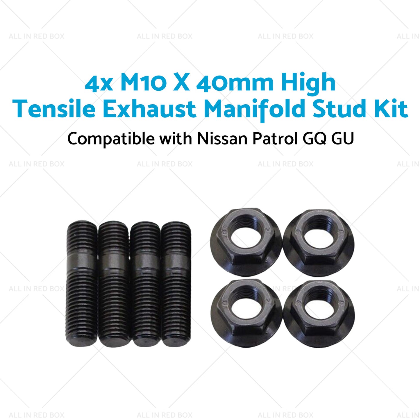 {{ 4x M10 X 40mm High Tensile Exhaust Manifold Stud Kit Suitable for GQ GU TD42 }} - Buy Car Parts Online at {{ Kaka Auto Parts }}.