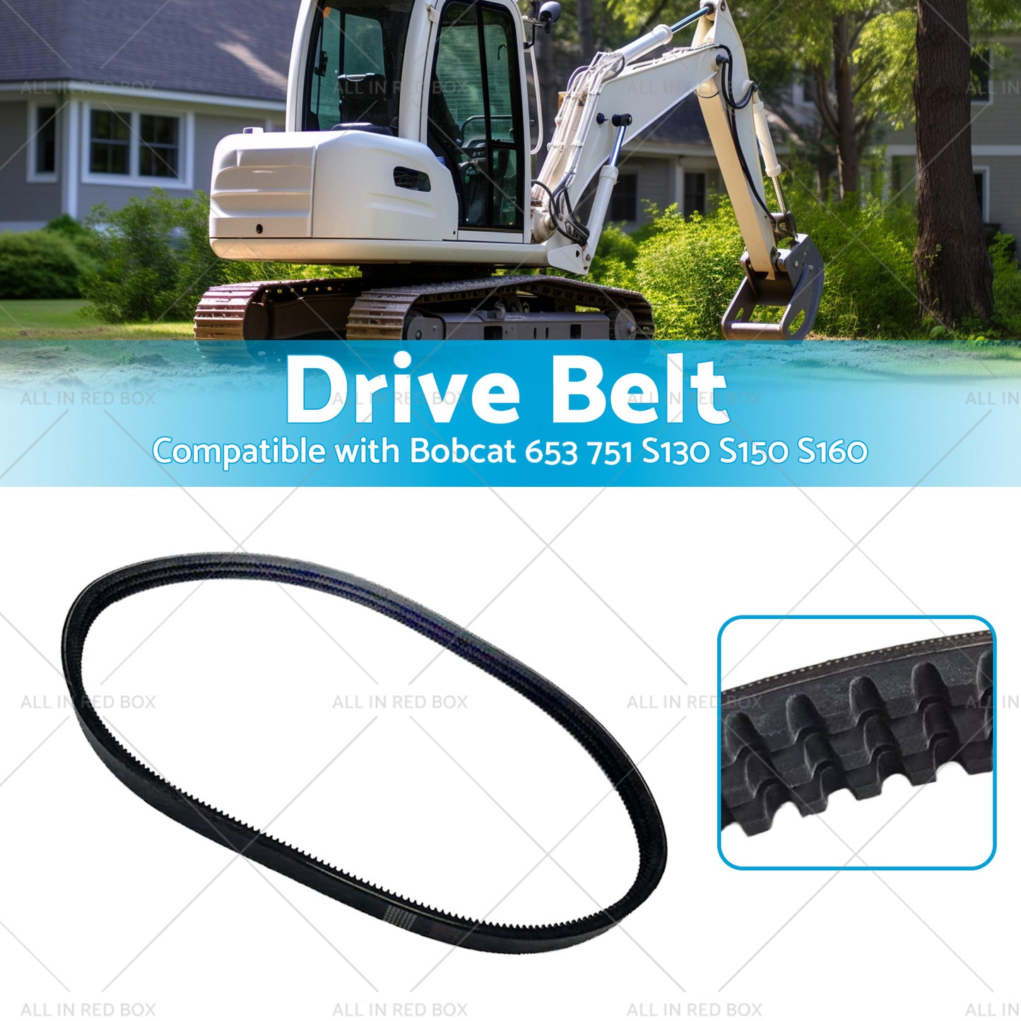 {{ Drive Belt Suitablefor Bobcat Main Hydraulic Pump EPDM 653 751 S130 S150 6667322 }} - Buy Car Parts Online at {{ Kaka Auto Parts }}.