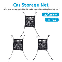{{ 3PCS Car Truck Seat Mesh Tidy Storage Net Bag Organizer Holder Multi-Pocket }} - Buy Car Parts Online at {{ Kaka Auto Parts }}.