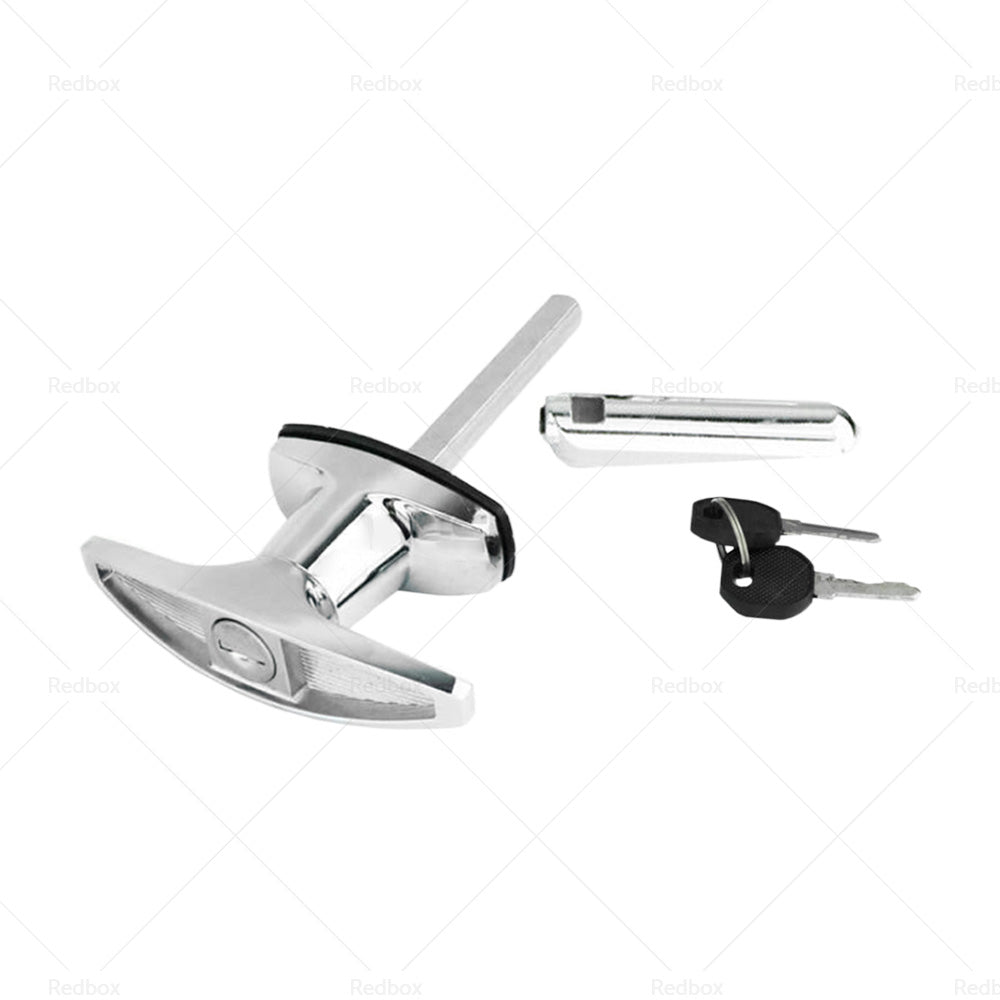 {{ 2 Set Chrome Rear Fixing T Handle Lock W or  Key For Trailer Caravan Canopy Toolbox }} - Buy Car Parts Online at {{ Kaka Auto Parts }}.