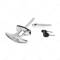 {{ 2 Set Chrome Rear Fixing T Handle Lock W or  Key For Trailer Caravan Canopy Toolbox }} - Buy Car Parts Online at {{ Kaka Auto Parts }}.