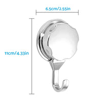 2x Strong Vacuum Suction Cup Hook Suitable For Bathroom and Kitchen Towel Shower Holder