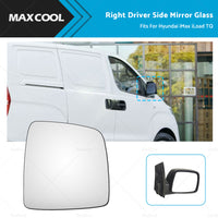 {{ Front Right Driver Side Mirror Glass Fits For Hyundai iMax iLoad TQ 2008-Onward }} - Buy Car Parts Online at {{ Kaka Auto Parts }}.