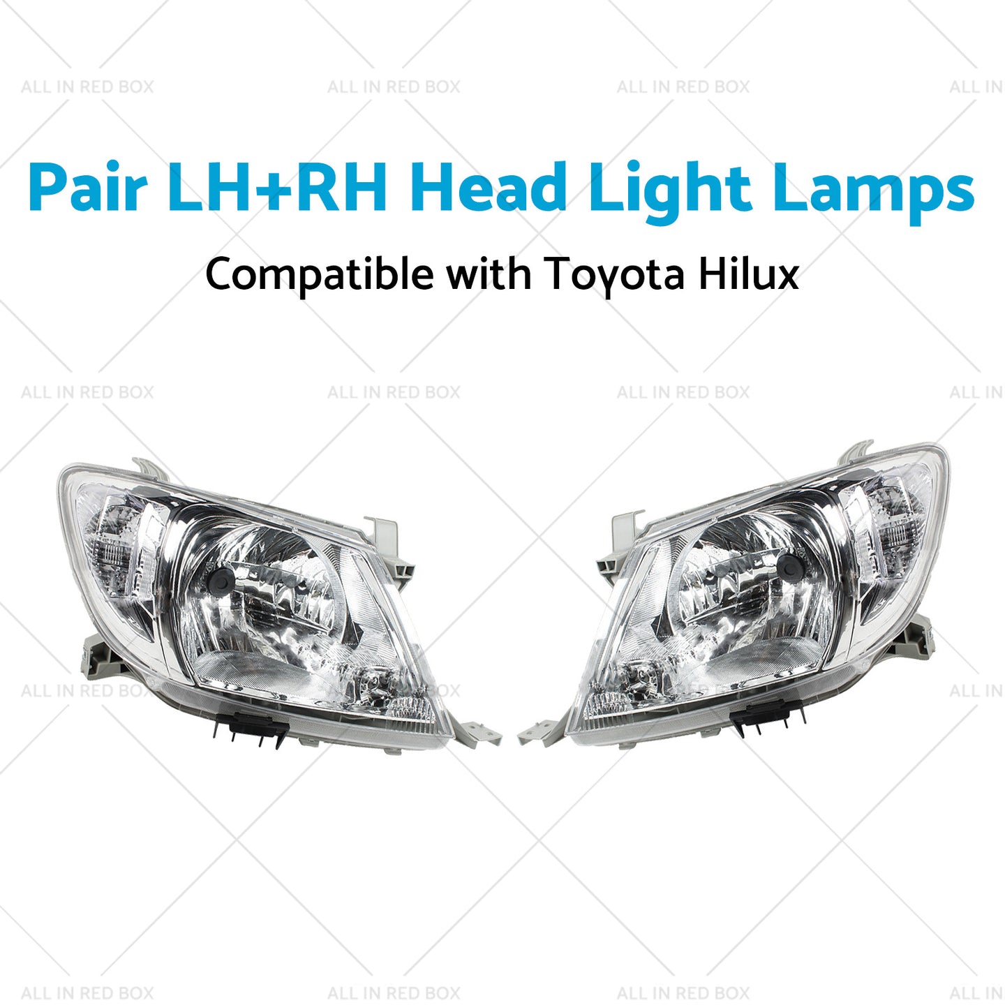 {{ Pair LHRH Head Light Lamps Suitable for Toyota Hilux Ute 2008-2012 2WD 4WD }} - Buy Car Parts Online at {{ Kaka Auto Parts }}.