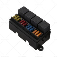 {{ 12 Way Blade Fuse Box 4-Relay Holder and Terminal and Fuse 12V 40A Car Auto Truck 4Pin }} - Buy Car Parts Online at {{ Kaka Auto Parts }}.