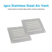 {{ 2PCS Stainless Steel Rectangular Air Vent For Caravan Boat Wall Eave Home }} - Buy Car Parts Online at {{ Kaka Auto Parts }}.
