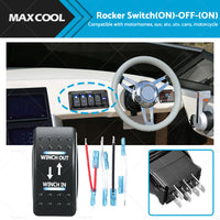 {{ 7-Pin Winch In Out Rocker Switch Blue LED Rocker Toggle Switch 12V-24V ON OFF ON }} - Buy Car Parts Online at {{ Kaka Auto Parts }}.