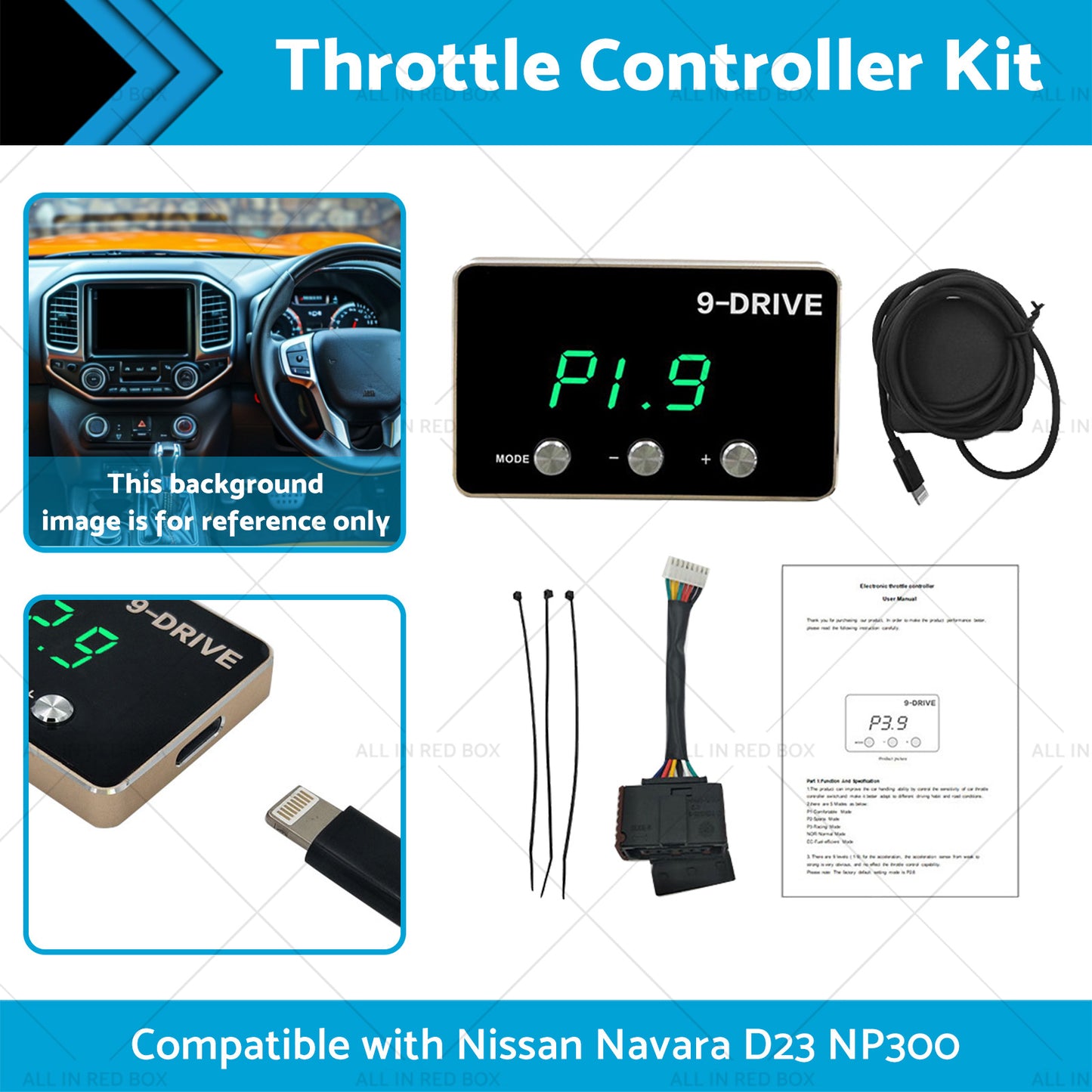 {{ Throttle Controller Kit Suitable for Nissan Navara NP300 D23 2015-2023 }} - Buy Car Parts Online at {{ Kaka Auto Parts }}.